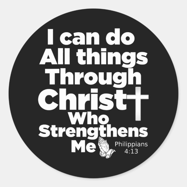 Adesivo Bíblia Cristã Verso Jesus Cristo Deus (Frente)