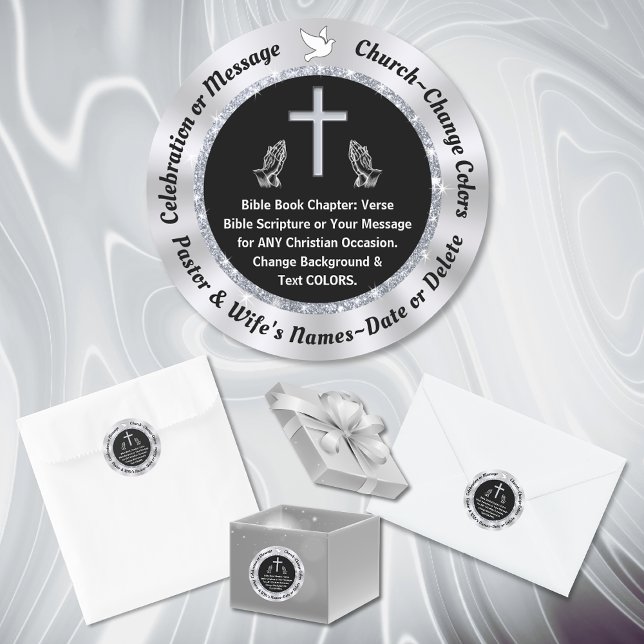 Adesivo Bíblia Pequena VERSAL, Alterar CORES, TAMANHO (Church Stickers, as Envelope Stickers, Party Favor Bag Stickers, Church Party Favors, Stickers. )