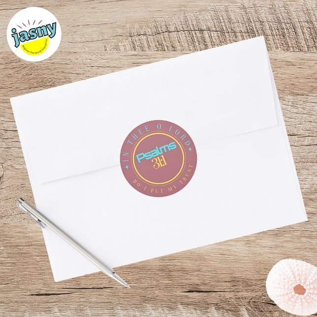 ADESIVO BÍBLIA SCRIPTURE "IN THE O LORD" CLASSIC ROUND RUA (Criador carregado)