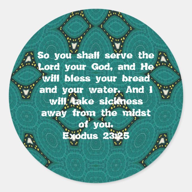 Adesivo Bíblia Versa Escritura de Reparo Cotação Êxodo 23: (Frente)