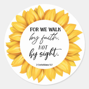 Adesivo Bíblia Verse Corinthians Sunflower