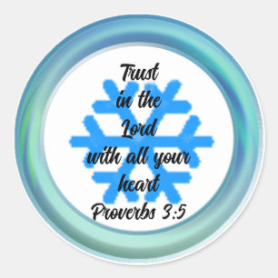 Adesivo Bíblia Verse Proverbs 3:5 Trust Round Sticker
