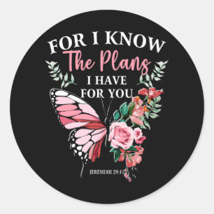 Adesivo Bíblia Verso Eu Sei Os Planos Que Tenho Para Você