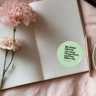 Adesivo Bíblias: Minhas ovelhas ouvem minha voz