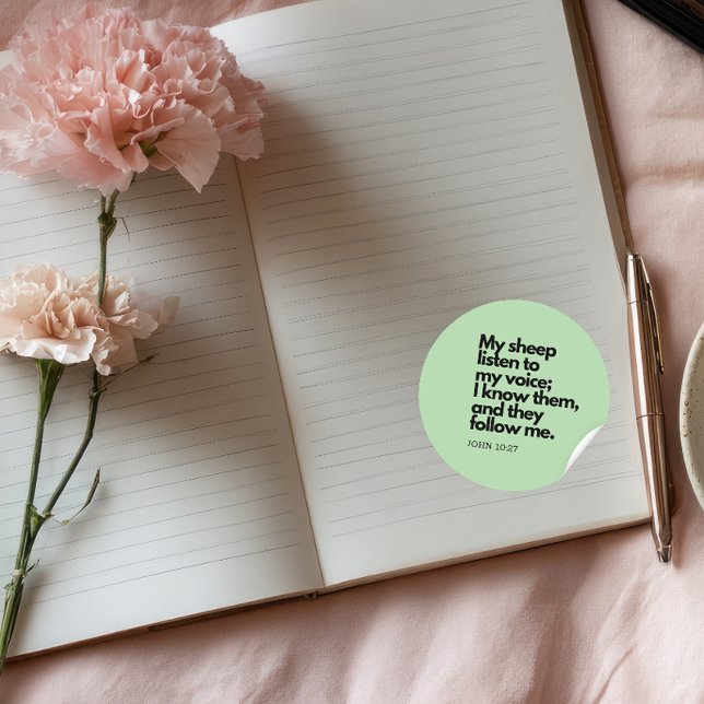Adesivo Bíblias: Minhas ovelhas ouvem minha voz (Criador carregado)
