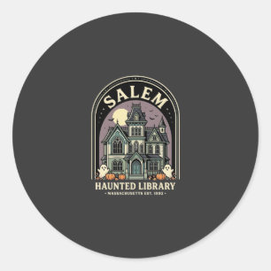 Adesivo Biblioteca Assombrada de Salem Design de Halloween