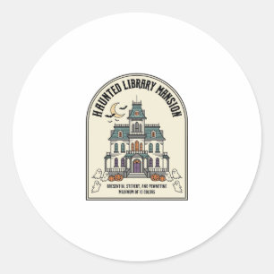 Adesivo Biblioteca Assombrada Salem Fantasma Vintage Hallo
