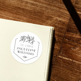 Adesivo Biblioteca de Folhas Botânicas Ex Libris Personali