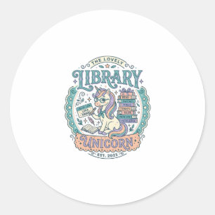 Adesivo Biblioteca de Unicórnio Camiseta Gráfica Caprichos