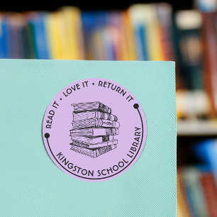 Adesivo Biblioteca Escolar Leia Ame Devolva Personalize