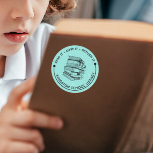 Adesivo Biblioteca Escolar Leia Amo Devolva Personalize