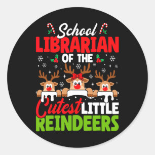 Adesivo Bibliotecário Da Escola De Natal Das Rebeldes Mais