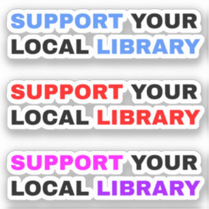 Adesivo Bibliotecas de Apoio - Apoie Sua Biblioteca Local