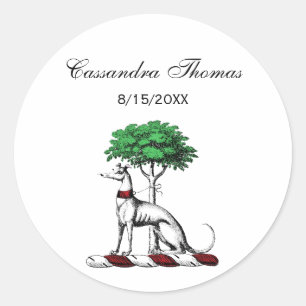 Adesivo Bicho De Greyhound Com Emblem De Crest Heráldico 