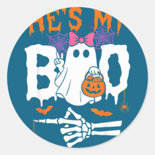 Adesivo Bicho-papão casal engraçado halloween bicho-papão