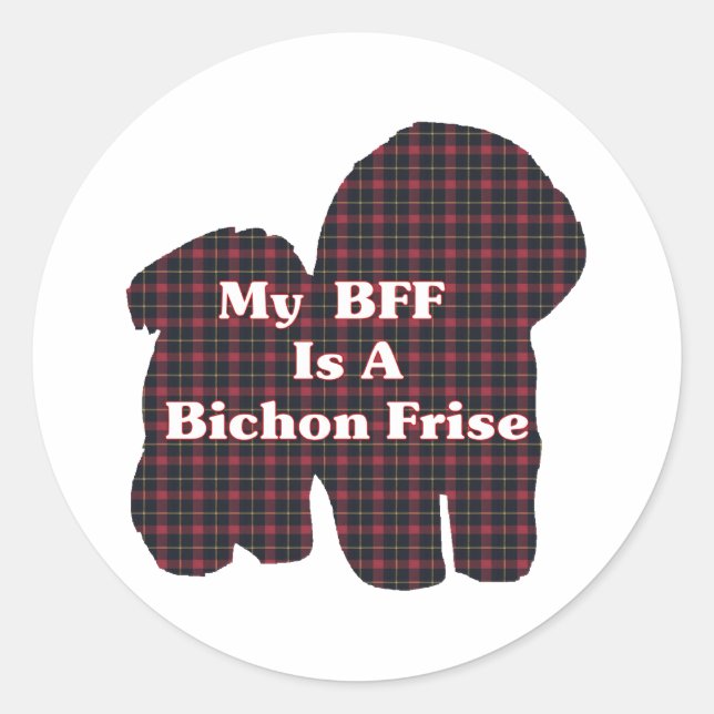 Adesivo Bichon Frise BFF Sticker (Frente)