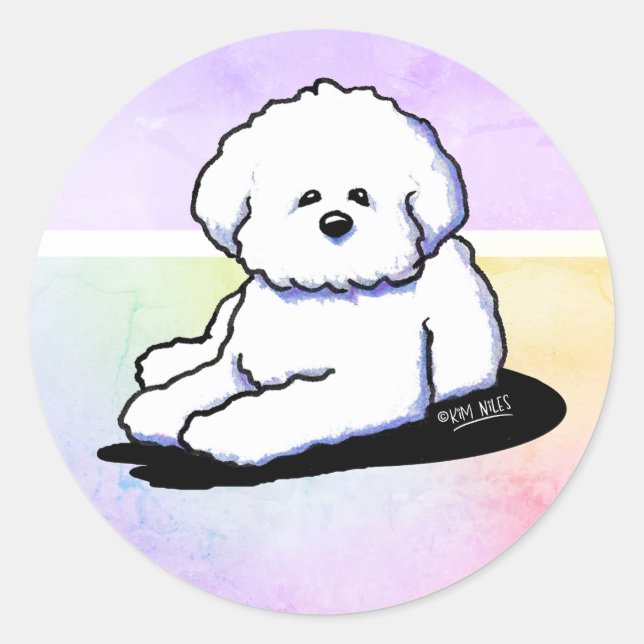 Adesivo Bichon Frise Dog Stickers (Frente)