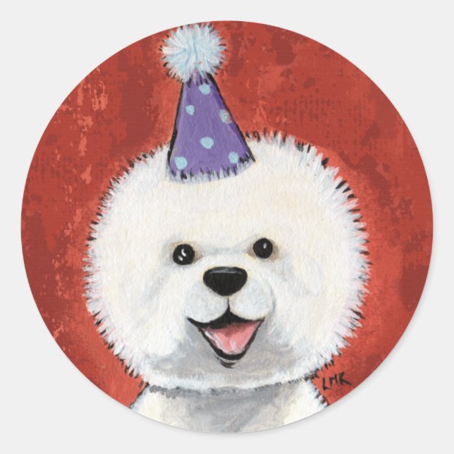 Adesivo Bichon Frise Frise em Cachinhos (Frente)