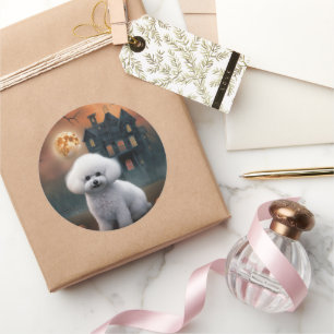 Adesivo Bichon Frise Halloween Scary