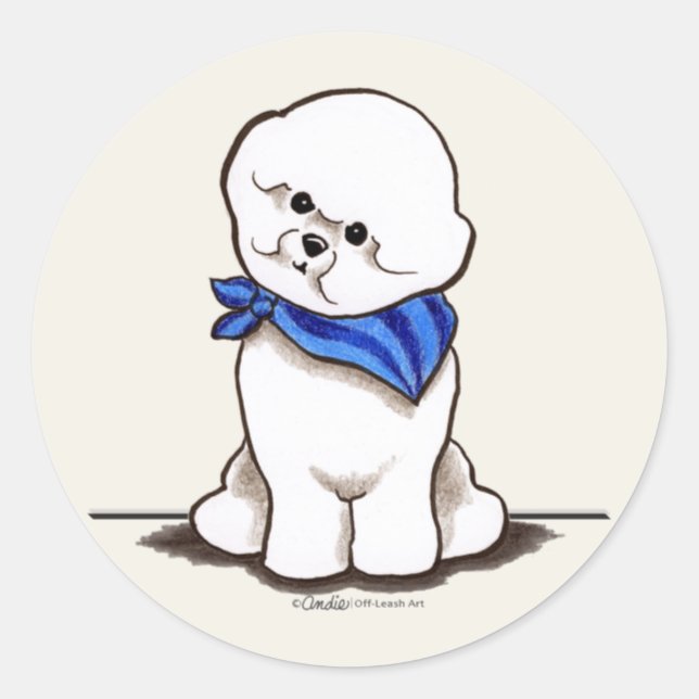 Adesivo Bichon Frise Sailor Boy Blue (Frente)