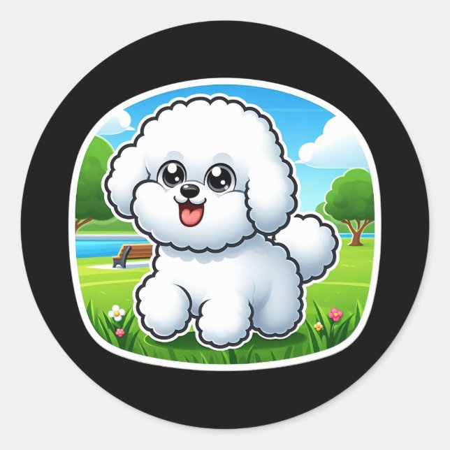 Adesivo Bichon Frise Sticker (Frente)