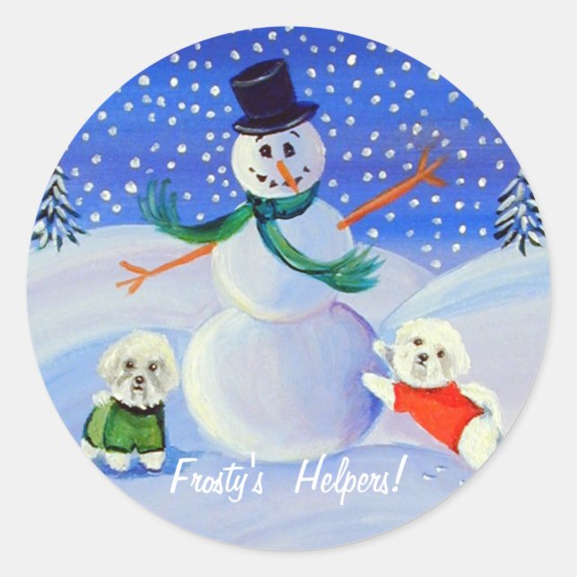 Adesivo Bichon Frise Stickers (Frente)