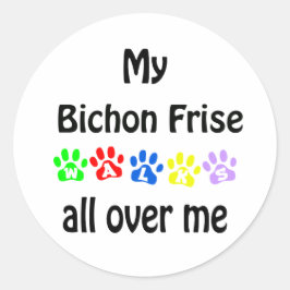 Adesivo Bichon Frise Walks Design