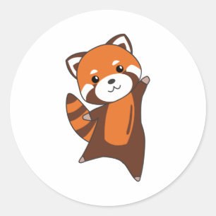 Adesivo Bichos De Panda Vermelha Para Crianças Kawaii