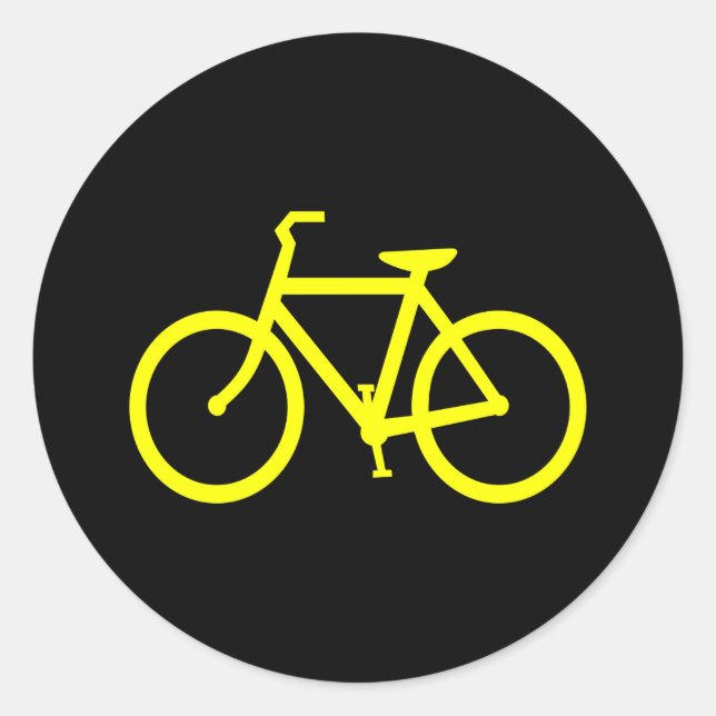 Adesivo Bicicleta Amarela (Frente)