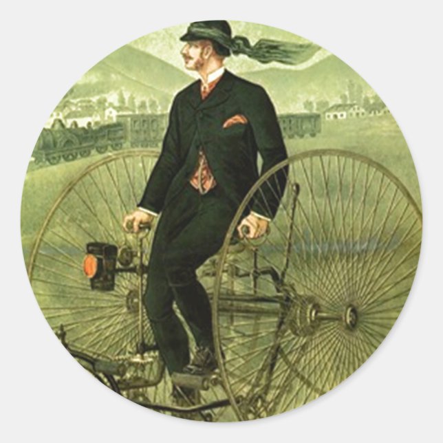 Adesivo Bicicleta Antiguidade Sticker Tricycle Bike (Frente)