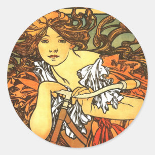 Adesivo Bicicleta Art Nouveau - Alphonse Mucha