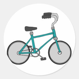 Adesivo Bicicleta Azul Simples Retro