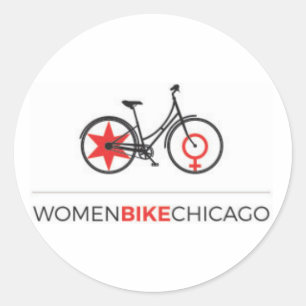 Adesivo Bicicleta Chicago das mulheres - Etapa-Através da