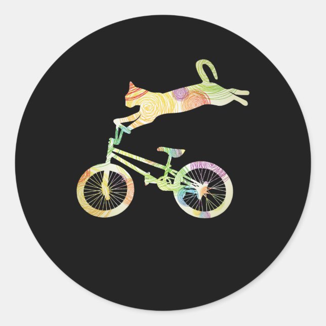 Adesivo Bicicleta de bicicleta Cat Bike - Sua coleção de p (Frente)