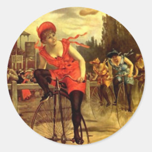 Adesivo Bicicleta de competência Biking elegante do