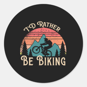 Adesivo Bicicleta de montanha Eu preferiria estar pedaland
