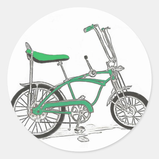 Adesivo Bicicleta de Raio de Raios Verdes com Picker Vinta (Frente)