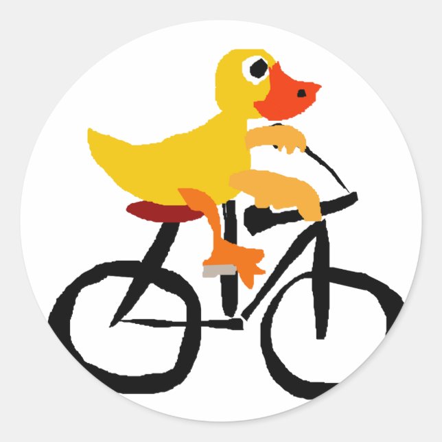 Adesivo Bicicleta Engraçado de Pato Amarelo (Frente)