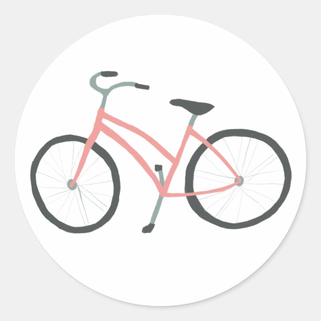 Adesivo Bicicleta Holandesa Rosa (Frente)