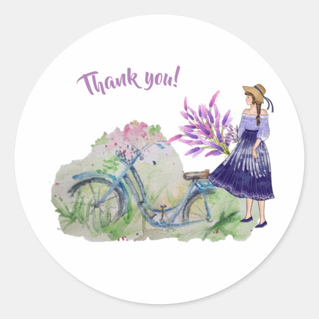 Adesivo Bicicleta para senhoras em primavera (Frente)