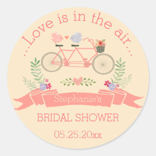 Adesivo Bicicleta Tandem, Aves e Chá de panela de Banner