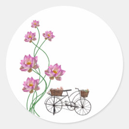 Adesivo Bicicleta Vintage com Clip-art Flores