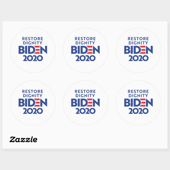 Adesivo BIDEN 2020 - Restaurar Dignidade (Folha)