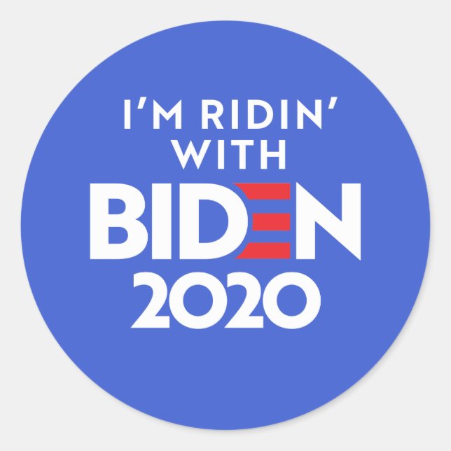 Adesivo BIDEN 2020 - Ridin com Biden (Frente)
