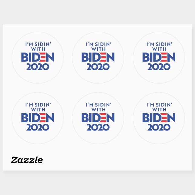 Adesivo BIDEN 2020 - Sidin' com Biden (Folha)