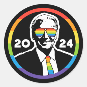 Adesivo Biden 2024 Orgulho LGBT