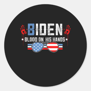 Adesivo Biden Blood Em Suas Mãos