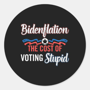 Adesivo Biden Flation O Custo Da Votação De Anti-Biden Est