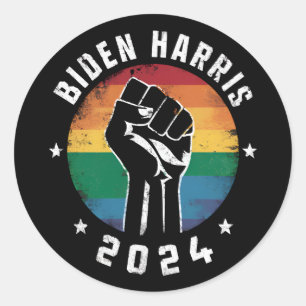 Adesivo Biden Harris 2024 LGBT Arco-íris Orgulho Gay Eleiç
