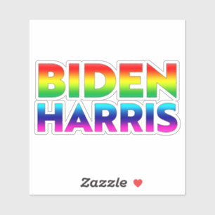 Adesivo "Biden Harris" Orgulho de cores arco-íris lgbt lgb
